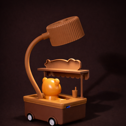 Cute Candy Cart Desk Lamp with Flexible Neck Night Light for Kids Room