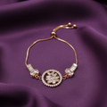 AD Floral Bracelet – Party Wear American Diamond