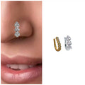 Non-Piercing CZ Diamond Nose Clip – Set of 2 Stylish Nose Cuffs