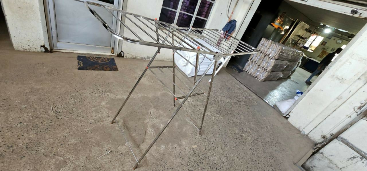 Foldable Stainless Steel Clothes Drying Rack | Single Layer | Rust-Resistant | 150 x 76 x 102 cm | Heavy-Duty