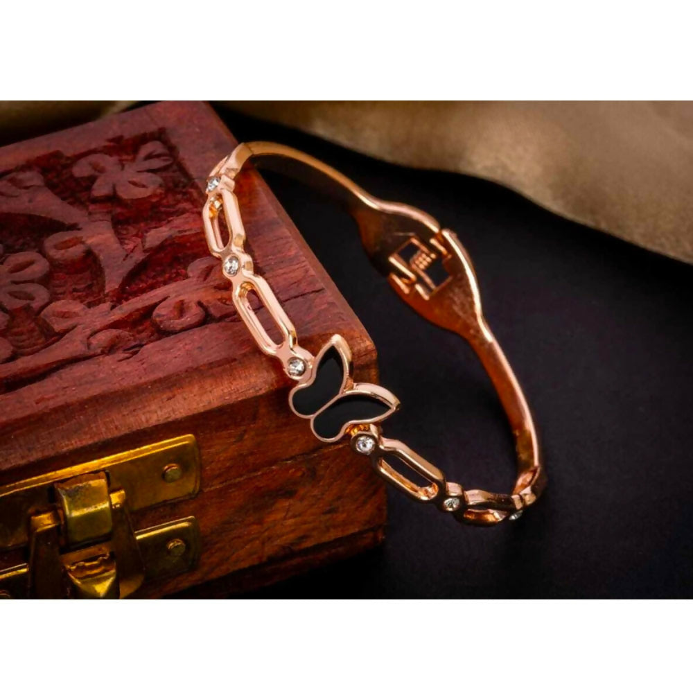 Stainless Steel Rose Gold Plated Kada Bracelet For Girls And Women