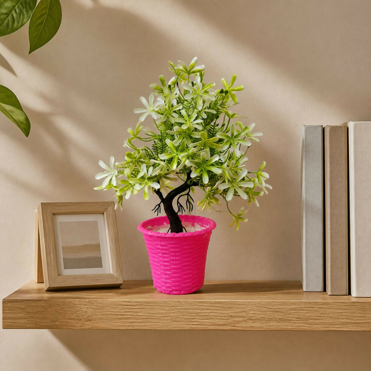 Artificial Bonsai Flower Tree Decorative Pink Pot Home Office Table Centerpiece Decor