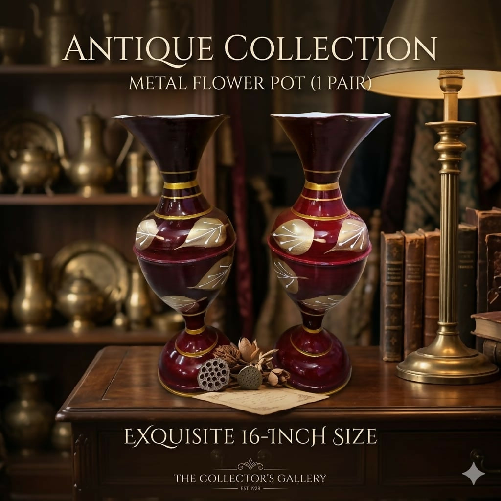 Artistic traditional Indian decor style metal flower pots