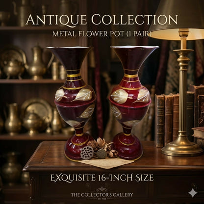 Artistic traditional Indian decor style metal flower pots