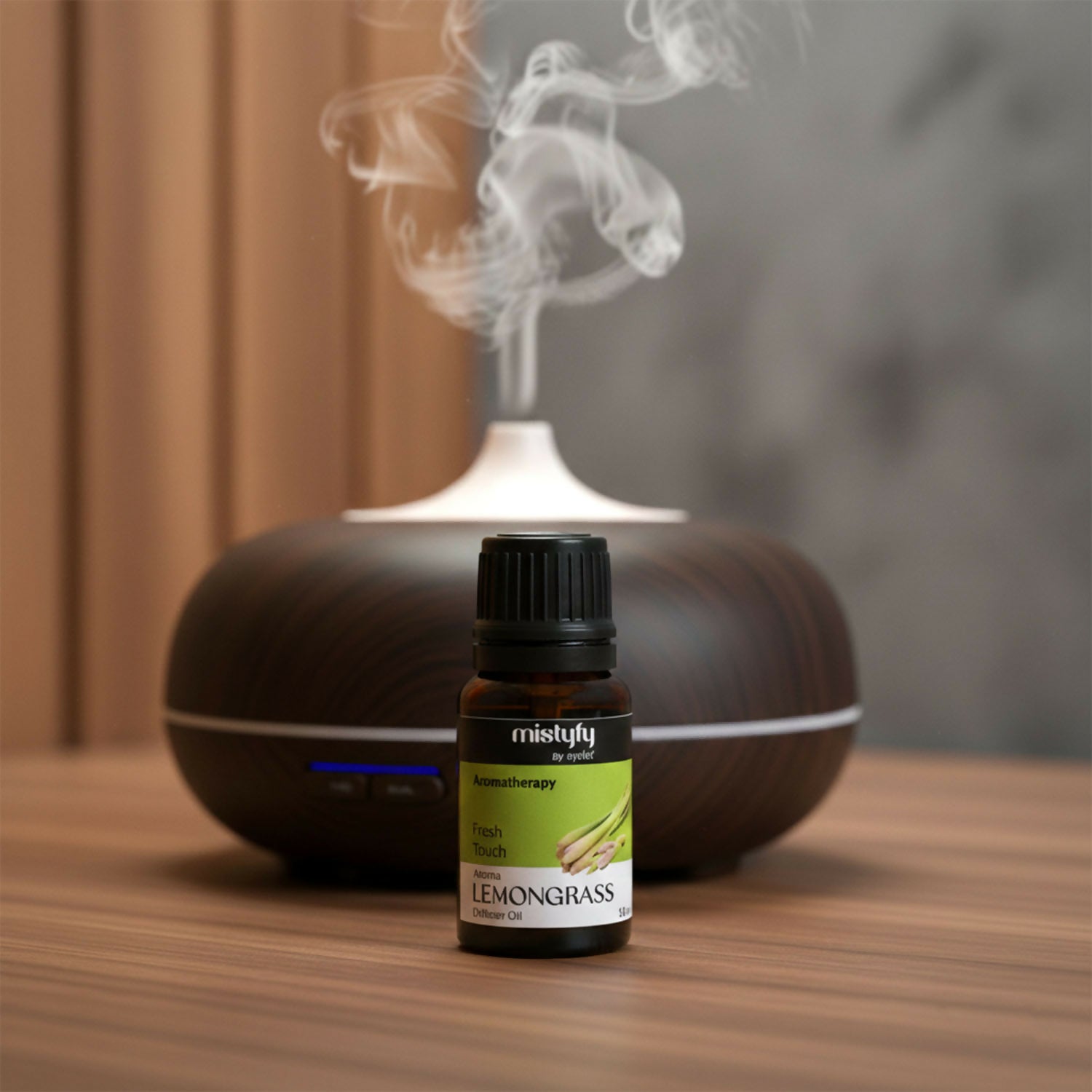 Eyelet Lemongrass Aroma Diffuser Oil & Fresh Touch Aromatherapy Oil (10ml)