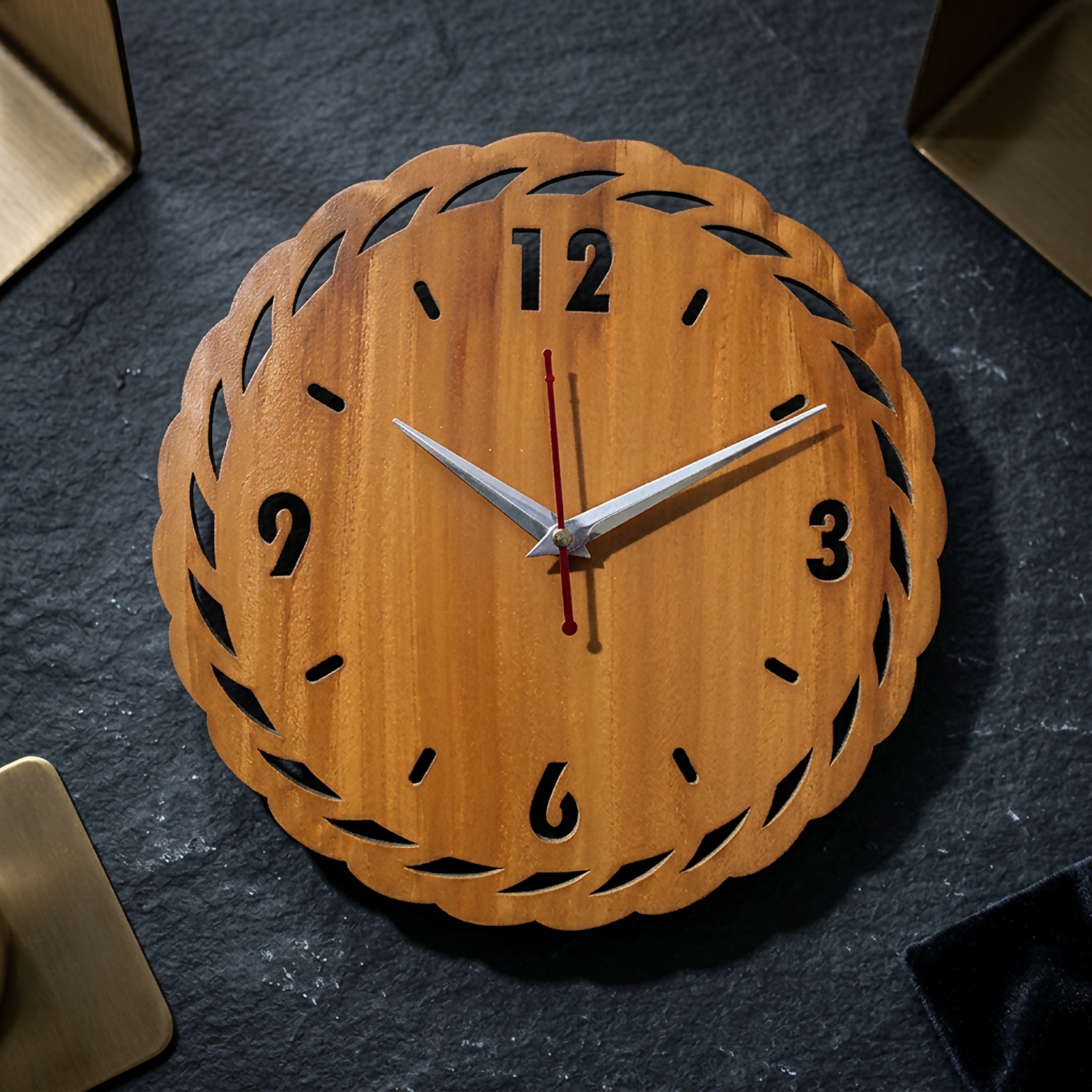 Modern Orbit clock in a bright Scandinavian living room