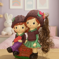 Cute Couple Love Showpiece Figurine for Home Decor Gift and Piggy Bank