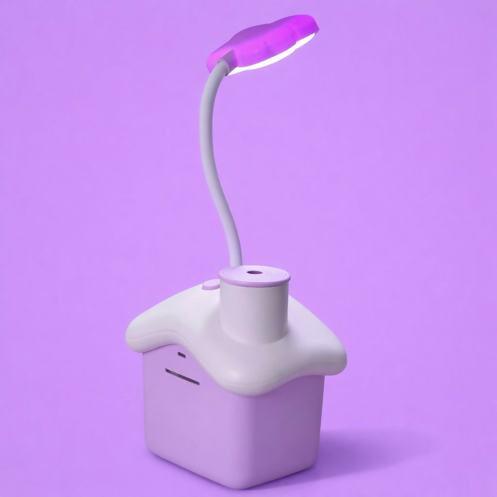 Cute House Desk Lamp with Piggy Bank Coin Saving Light
