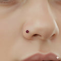 Silver Plated Red AD Flat Back Stud Earrings for women and girls Combo Pack of 3