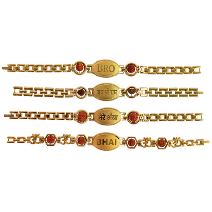 Premium Gold Plated Metal Bracelet  for Men & Boys – (1 Pc)
