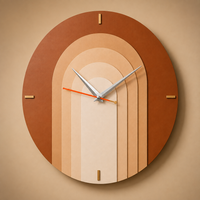 Arch Harmony Designer Wall Clock | Modern Minimalist Round Decorative Clock for Living Room, Bedroom & Office