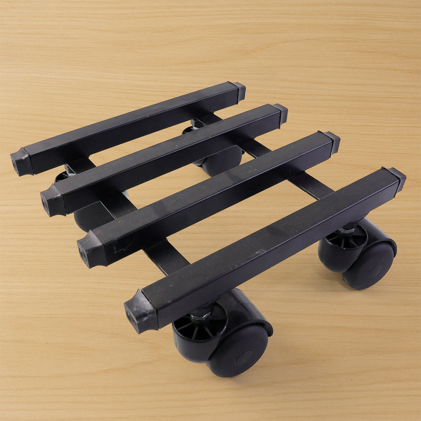 Square Heavy Duty Plant Pot Trolley with Wheels for Easy Movement, Indoor & Outdoor Planter Stand (9x9x6 Inch)