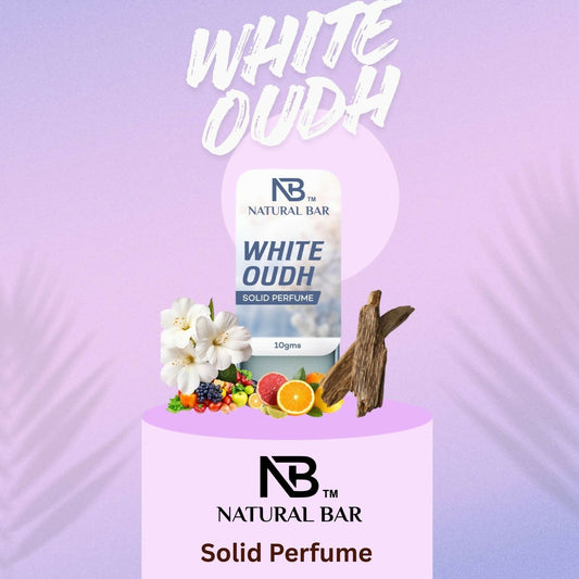 Natural Bar White Oudh Solid Perfume| Alcohol Free Cologne for Men & Women | Strong & Lasting Fragrance | Gifting Set for Him & Her
