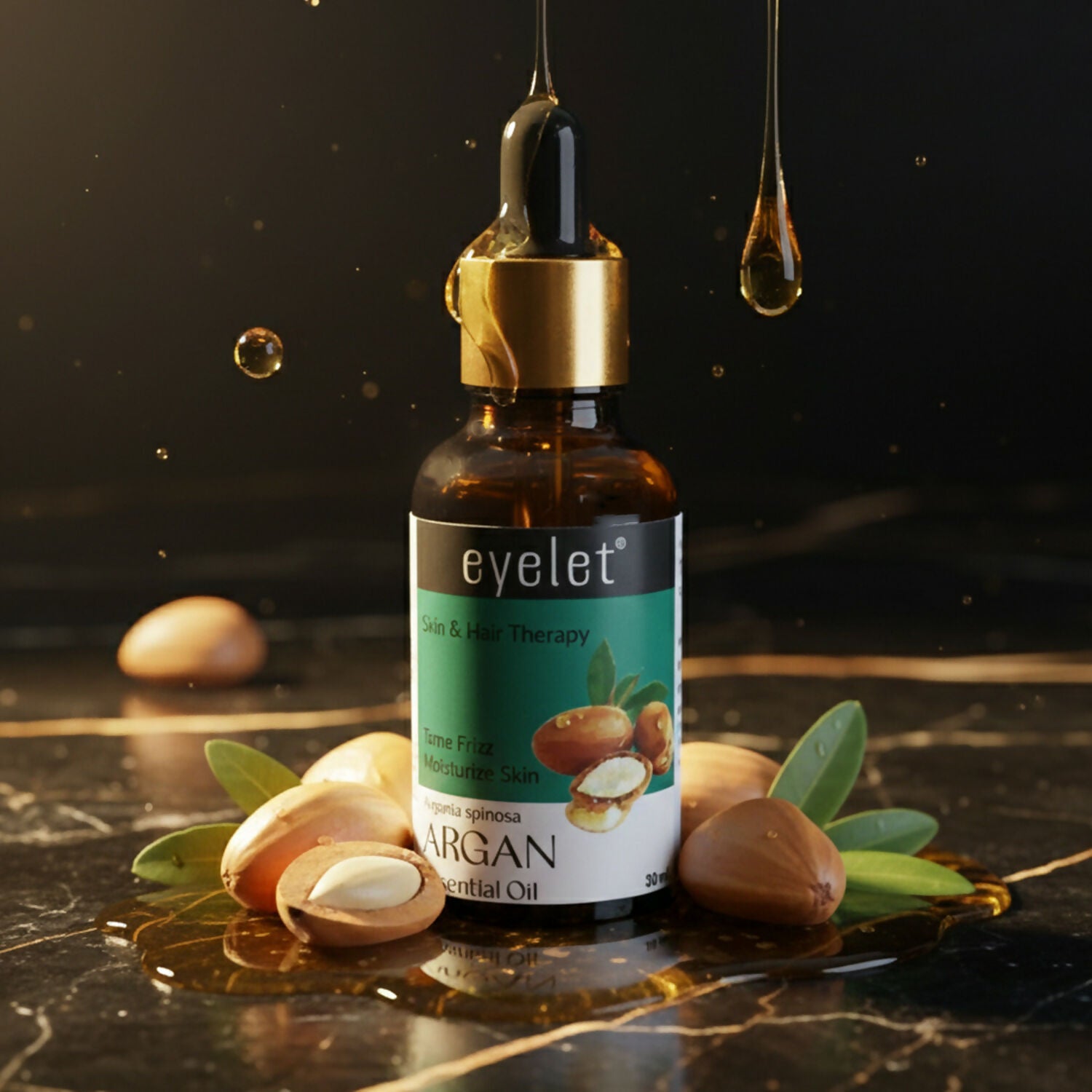 Eyelet Argan Essential Oil for Deep Hair Nourishment & Skin Moisturizing – 30ML