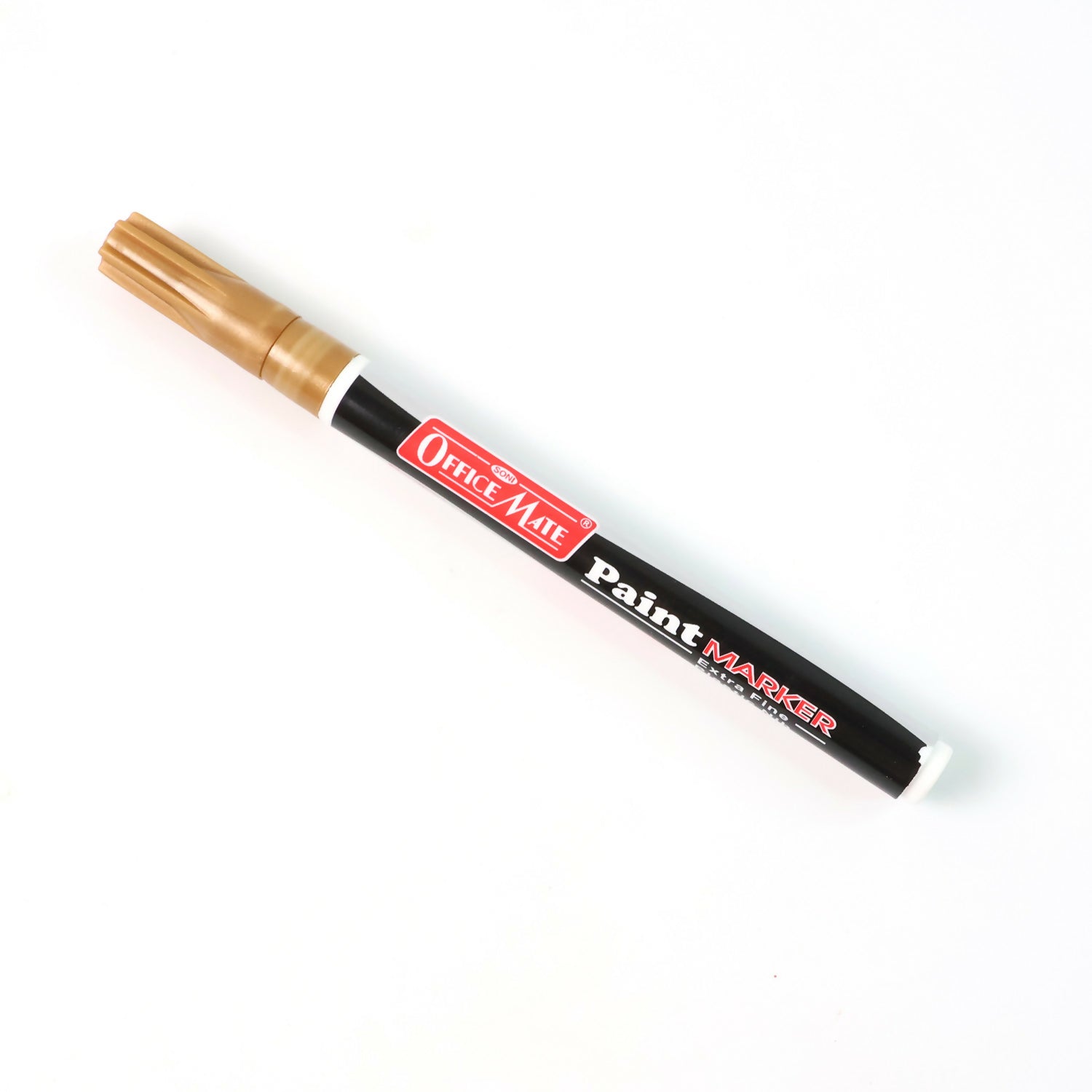Office Mate Paint Marker – Extra Fine Plastic Nib (Gold, 1 Pc)