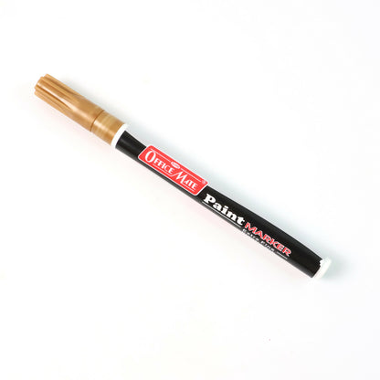 Office Mate Paint Marker – Extra Fine Plastic Nib (Gold, 1 Pc)