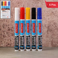 Acrylic Marker Pen Set – 5 Quick-Dry Vibrant Colors