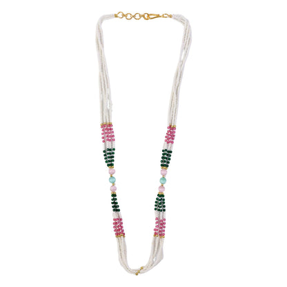 Elegant Handmade Multicolor Beaded Mala Necklace for Women Stylish Wear