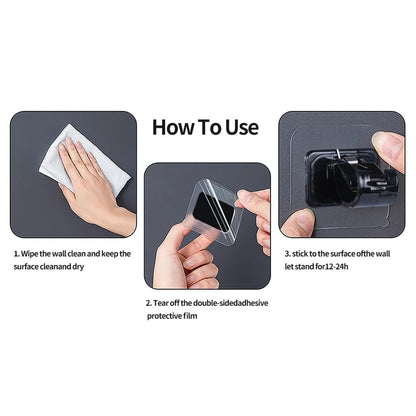 Wall-Mounted Adjustable Bathroom Hanging Rod (1 Pc)