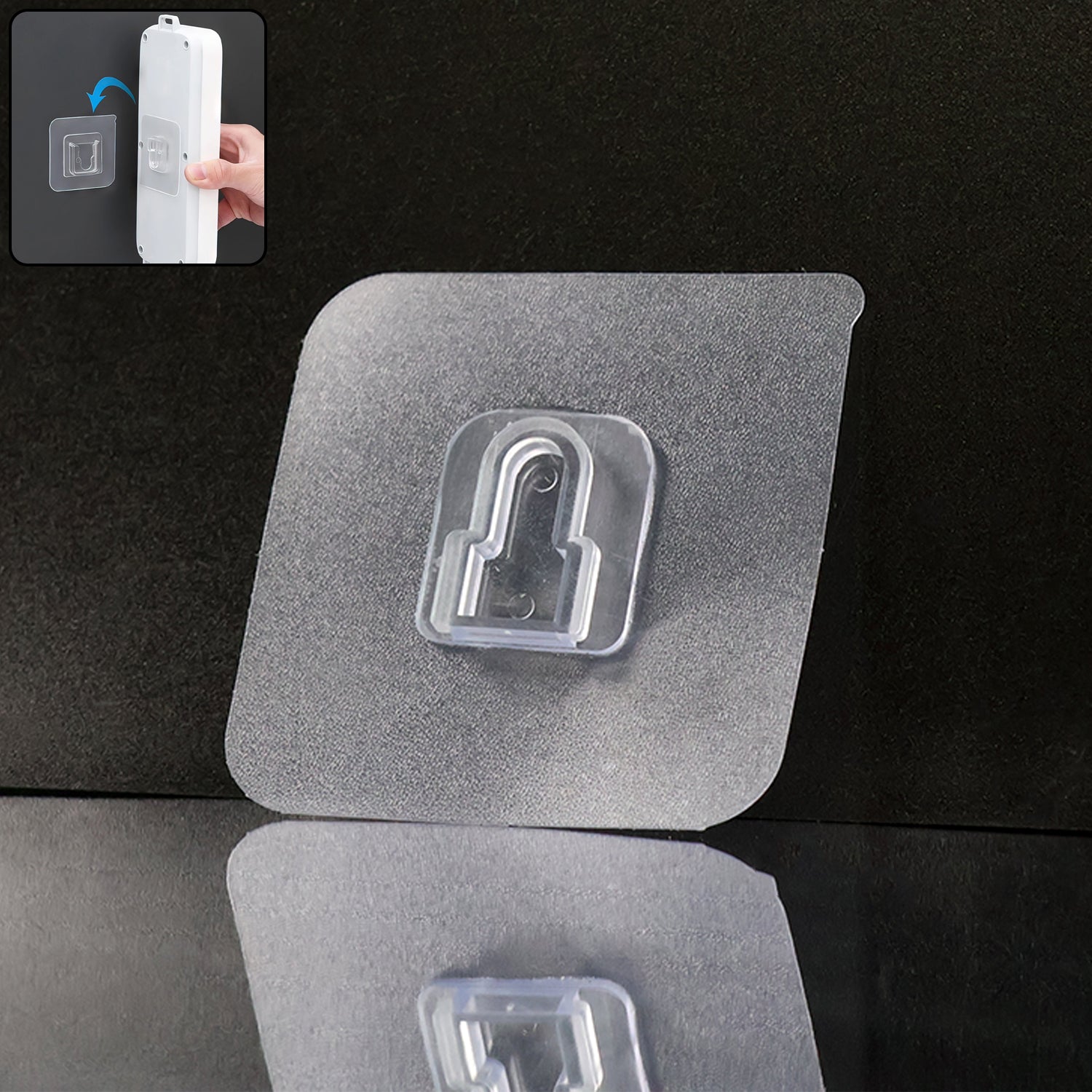 Premium Transparent Wall Hook Sticker (1 Pc)