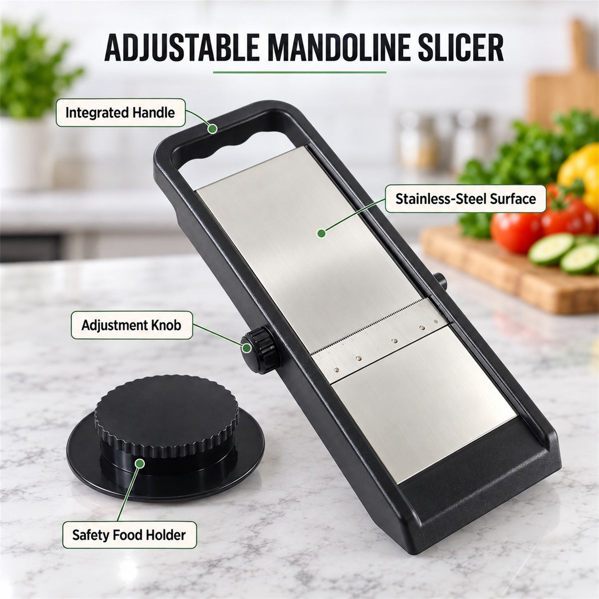 Adjustable Vegetable Slicer – Sharp Stainless Steel Blade for Precise Cuts