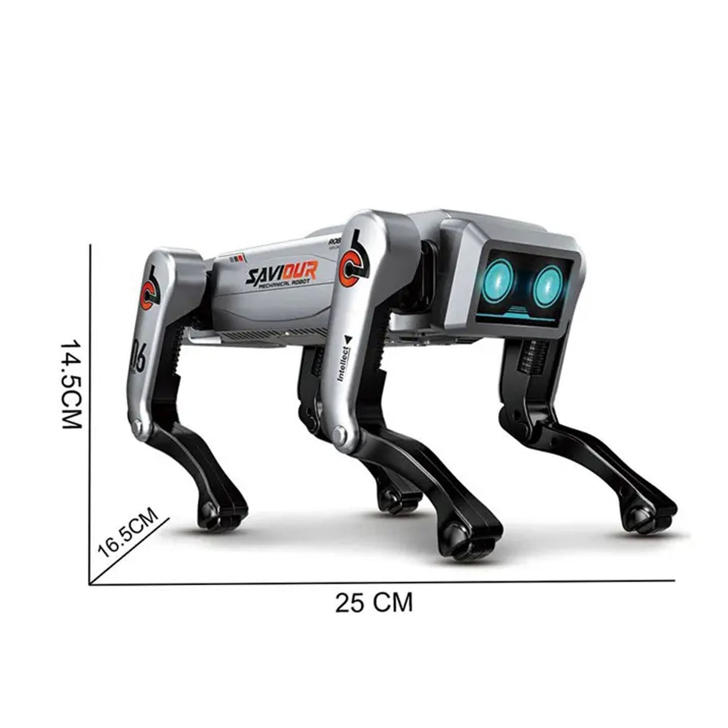 Size comparison of AI Robot Dog Toy