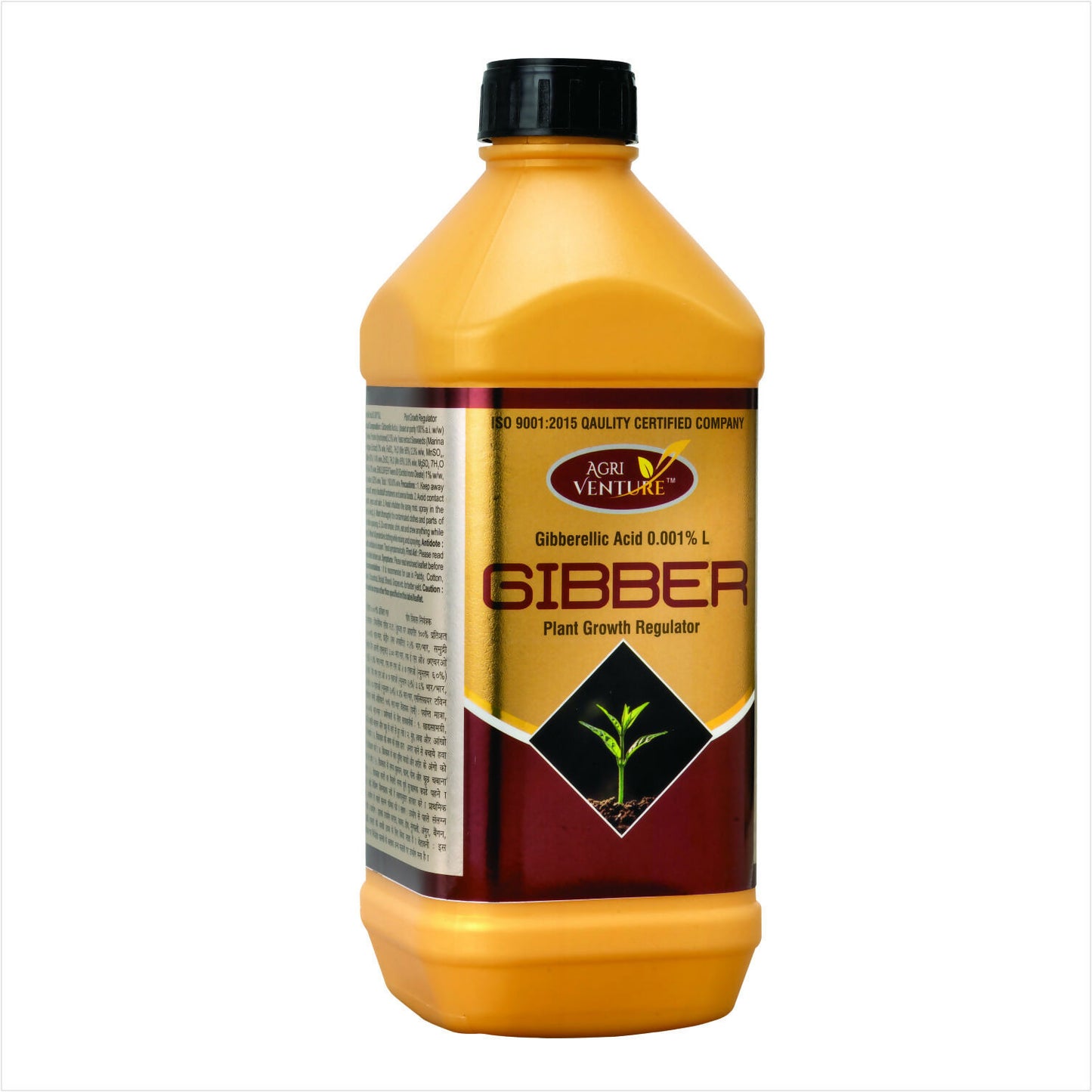 AgriVenture GIBBER ( Gibberellic Acid 0.001% SL ) PGR - Plant Growth Regulator (500 Ml, 1 Ltr.)
