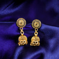 Gold Plated Traditional Jhumka Earrings – Elegant Festive Jewelry