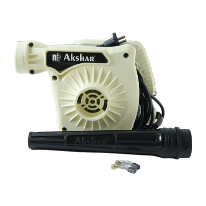 Power air blower cleaning tool in use