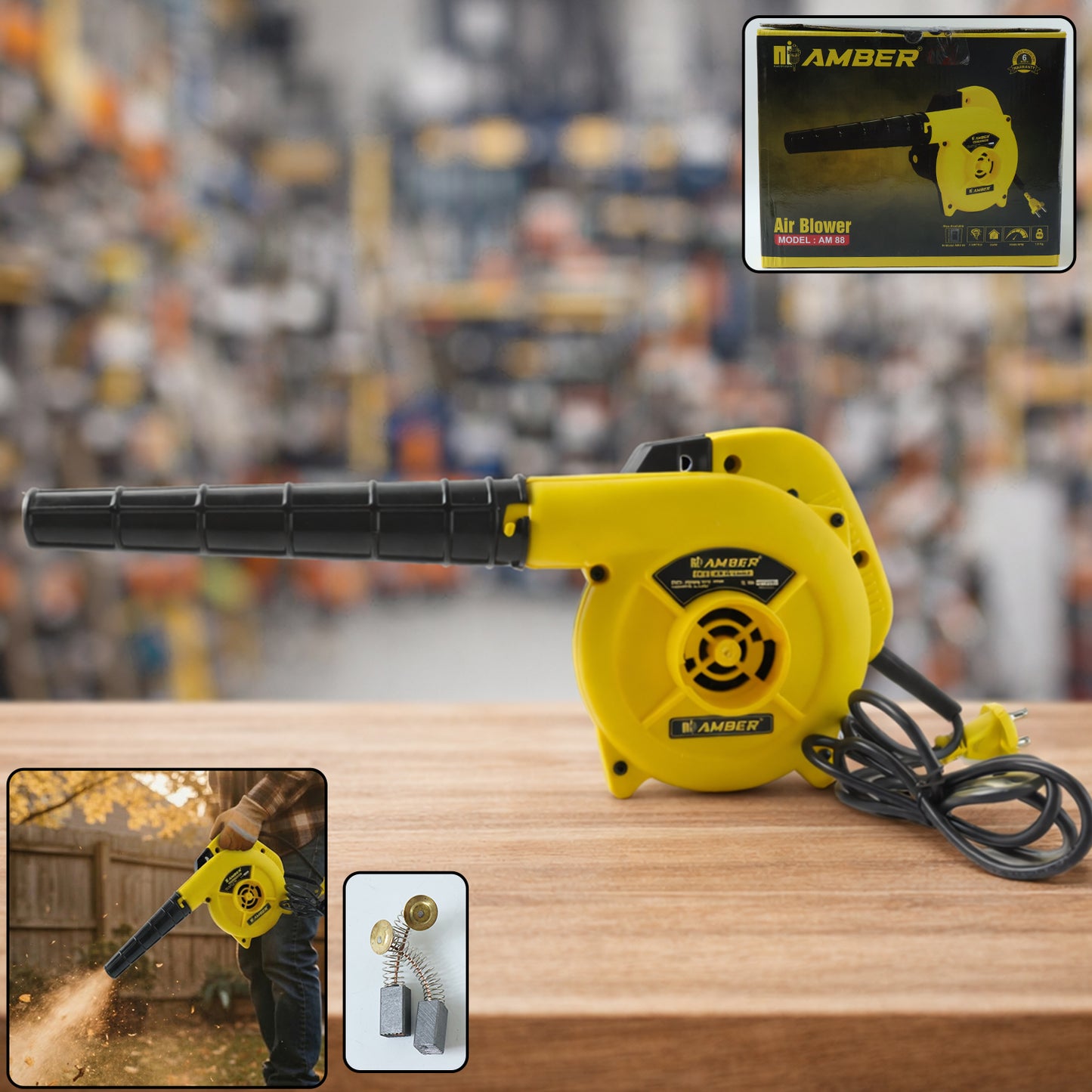 Amber High Power Electric Dust Cleaning Air Blower (1 Pc, 550W)