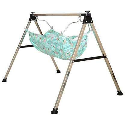 Baby hammock cradle with easy-to-assemble foldable stand