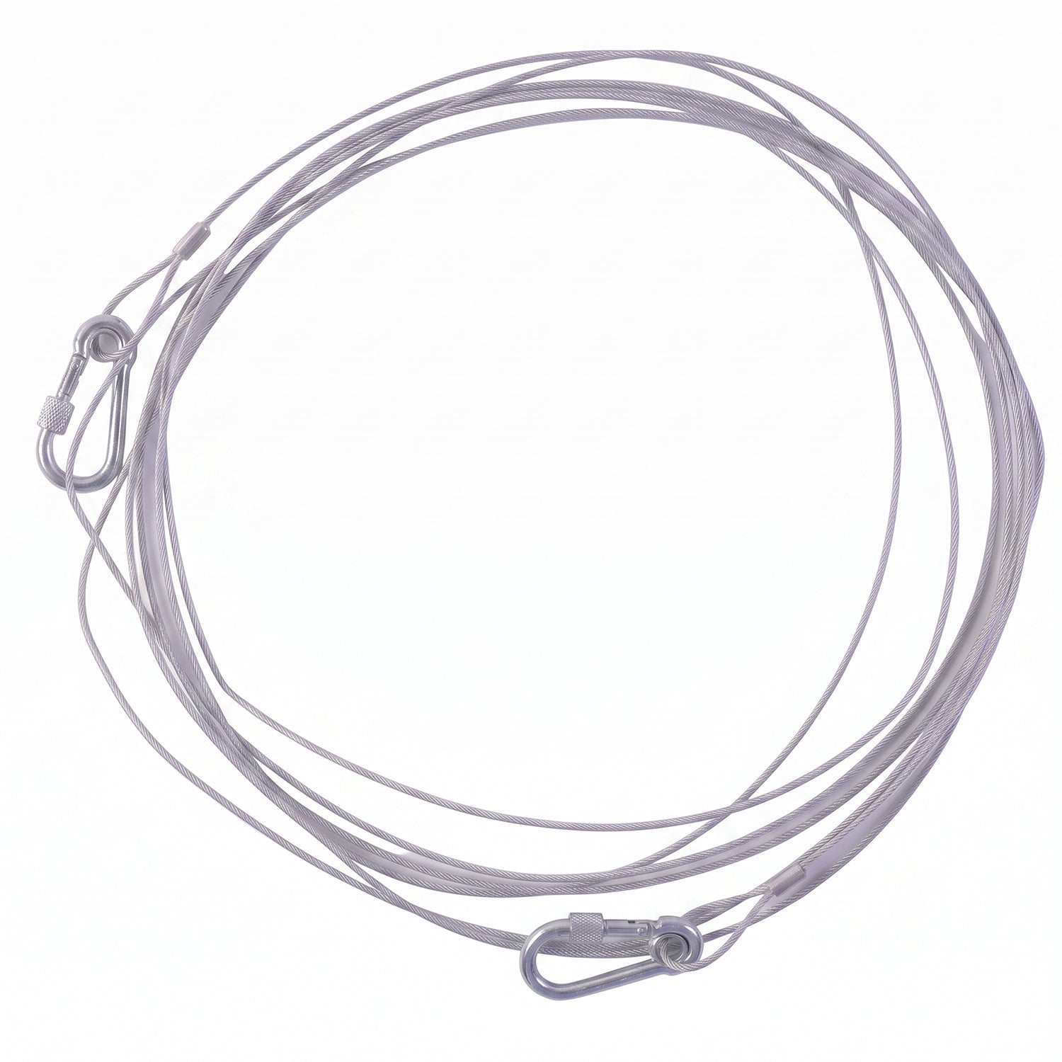 Cloth Drying Wire Rope 5 Meter Stainless Steel with Carabiner Hooks (1 Pc)