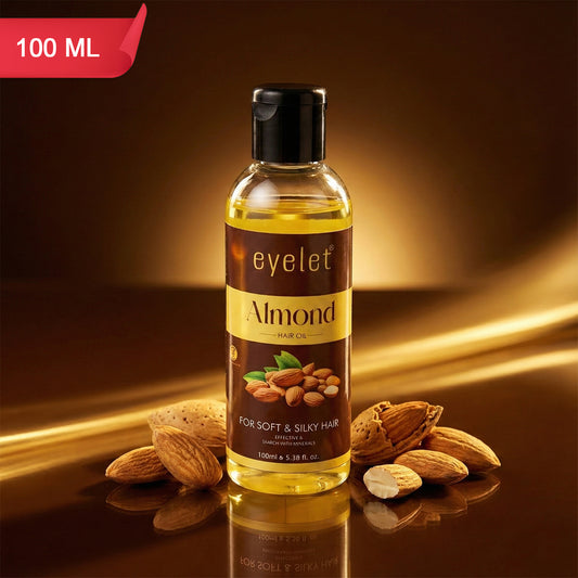 Eyelet Almond Hair Oil 100ml – Enriched with Minerals for Soft & Silky Hair (100 ML)