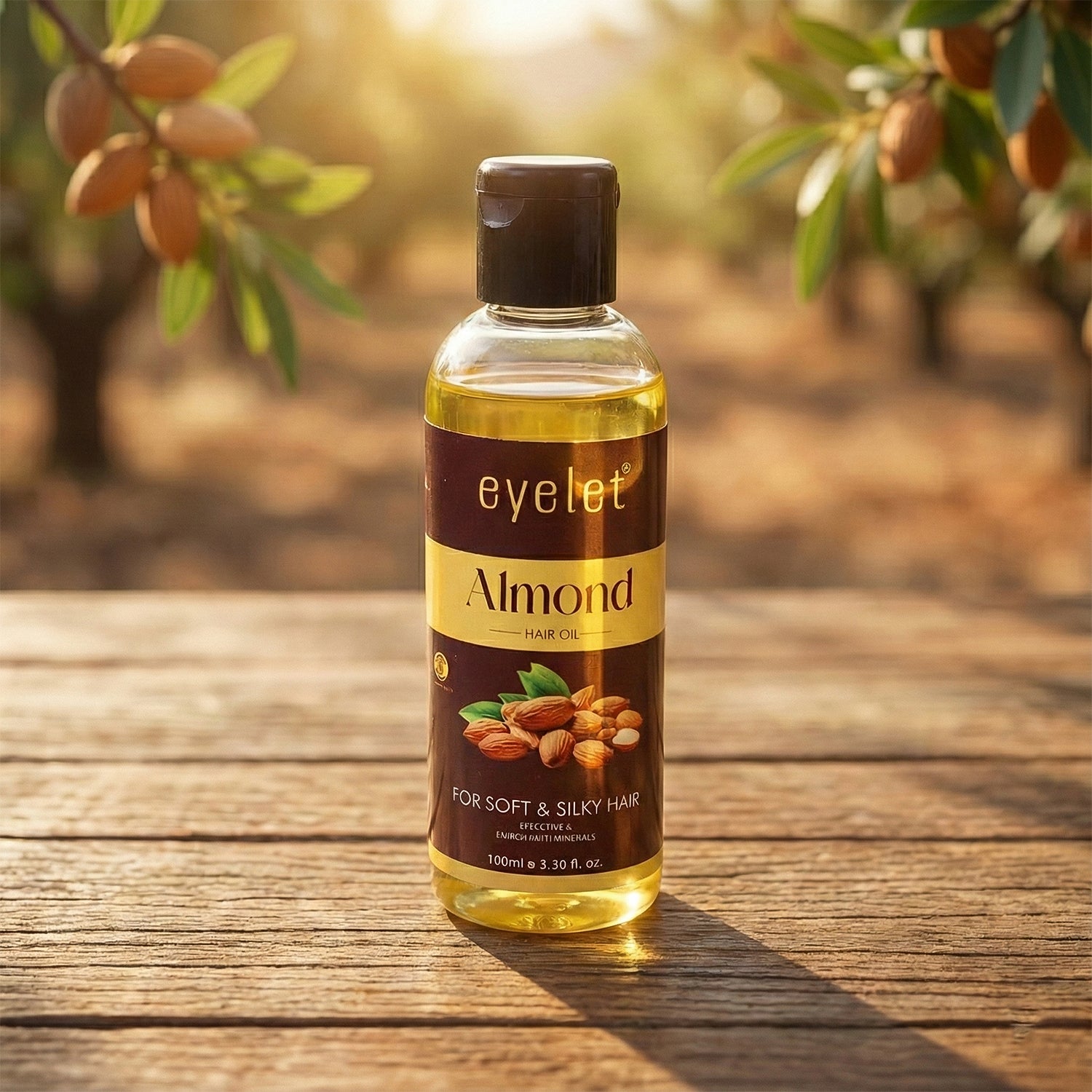 Eyelet Almond Hair Oil 100ml – Enriched with Minerals for Soft & Silky Hair (100 ML)