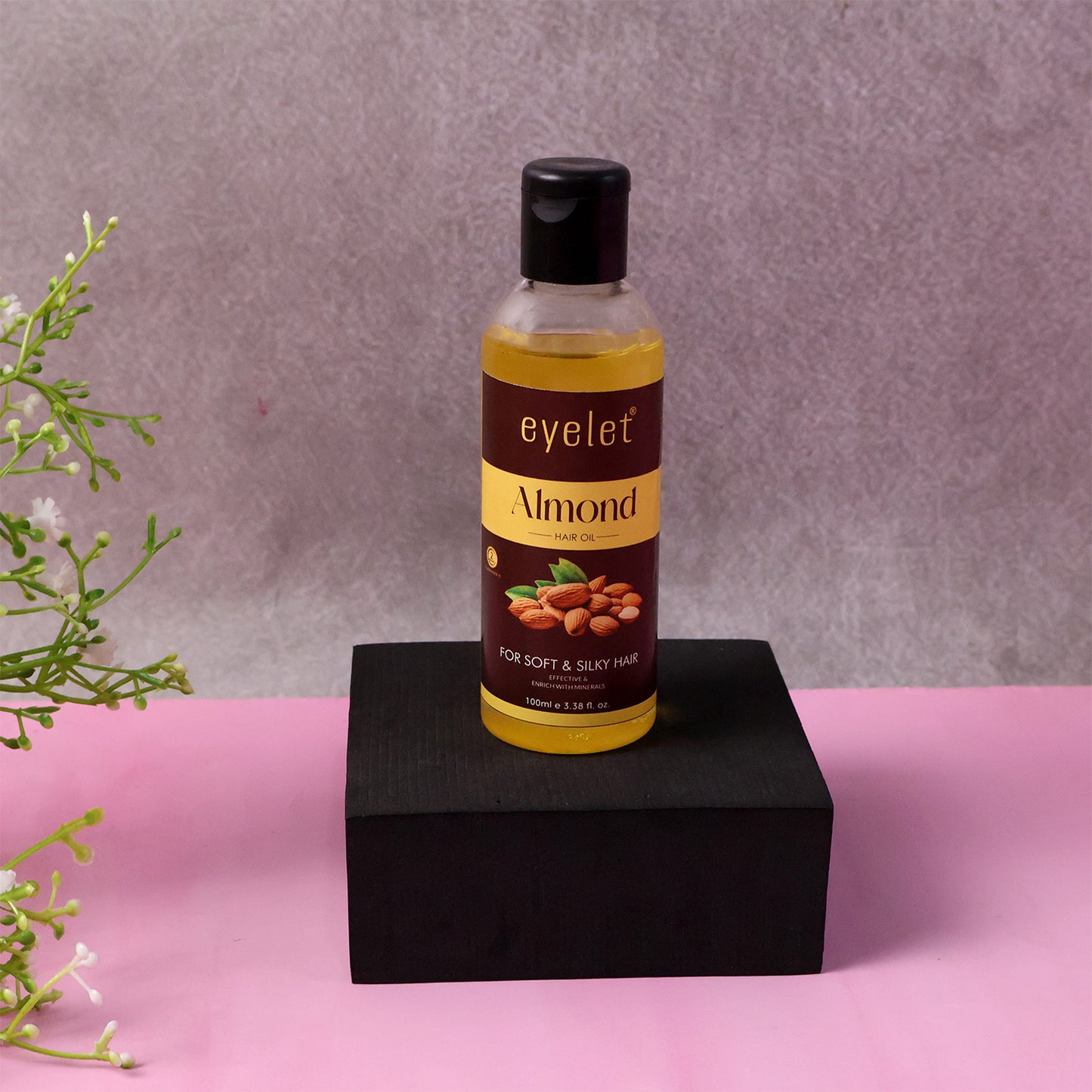 Eyelet Almond Hair Oil 100ml – Enriched with Minerals for Soft & Silky Hair (100 ML)