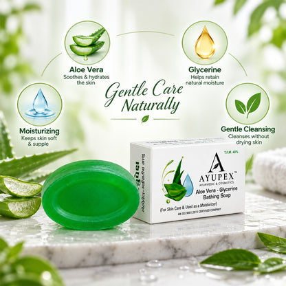 Aloe Vera & Neem Glycerin Soap – Deeply Moisturizes & Refreshes Skin