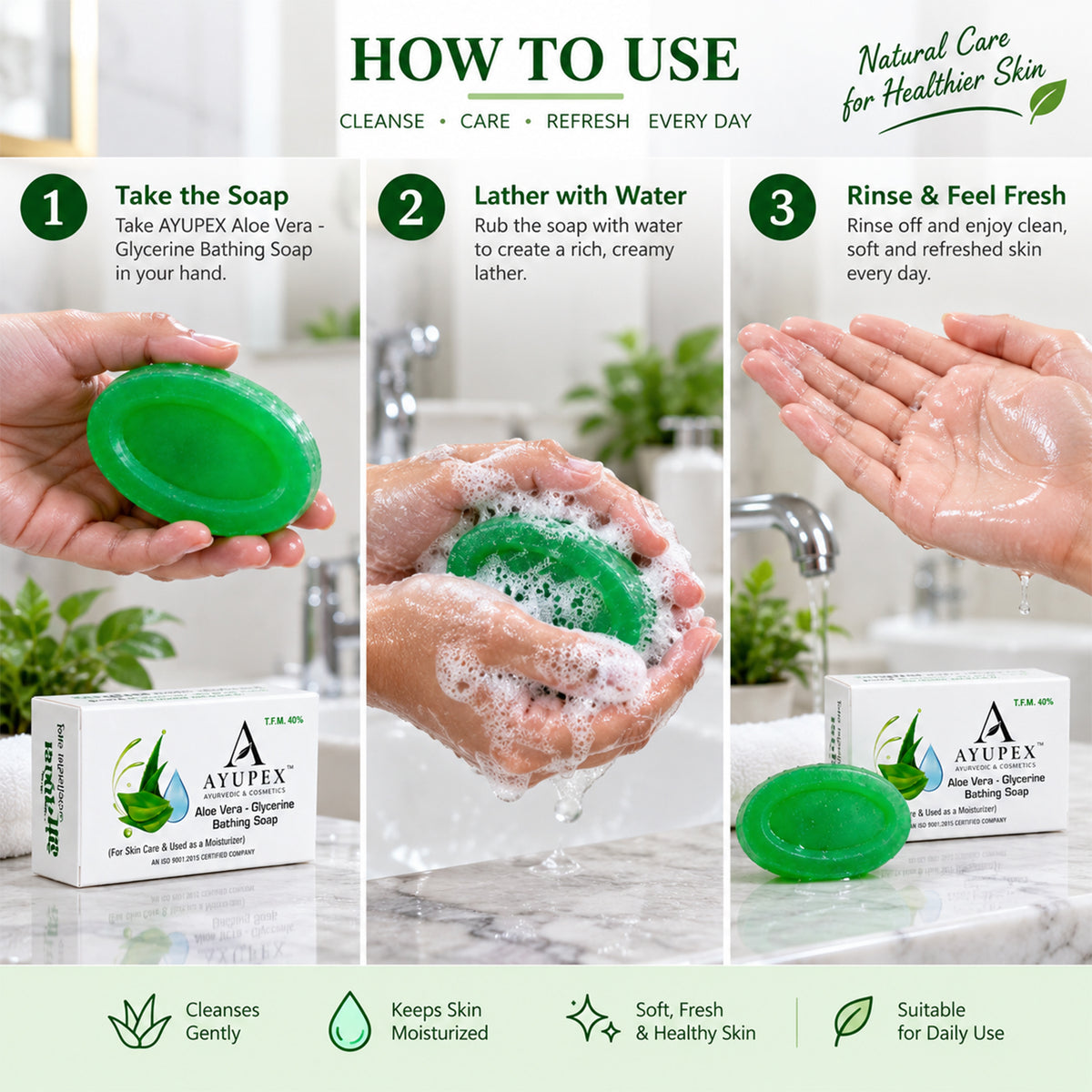 Aloe Vera & Neem Glycerin Soap – Deeply Moisturizes & Refreshes Skin