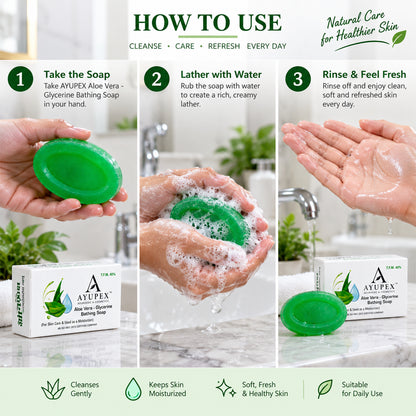 Aloe Vera & Neem Glycerin Soap – Deeply Moisturizes & Refreshes Skin