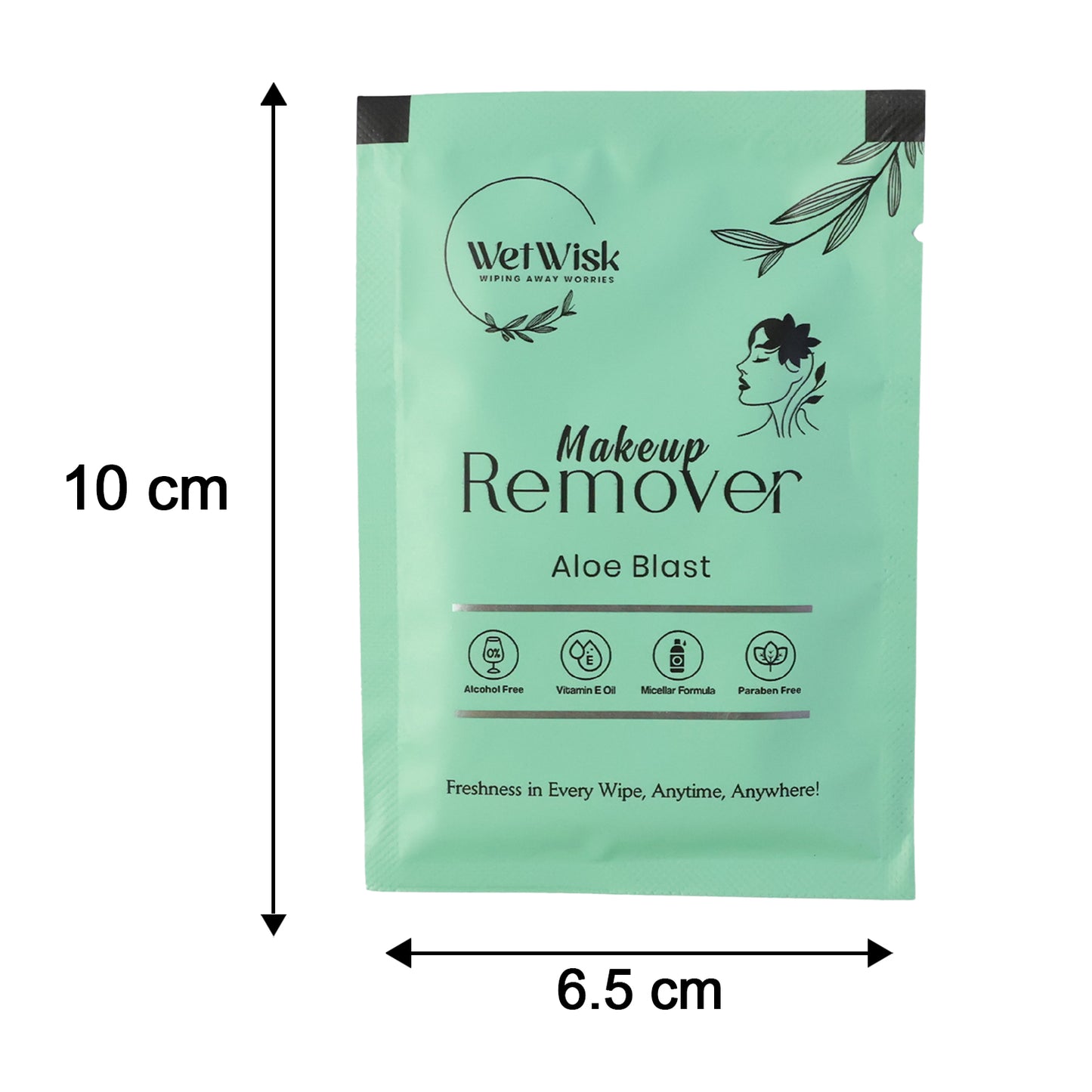 Makeup remover wipe size