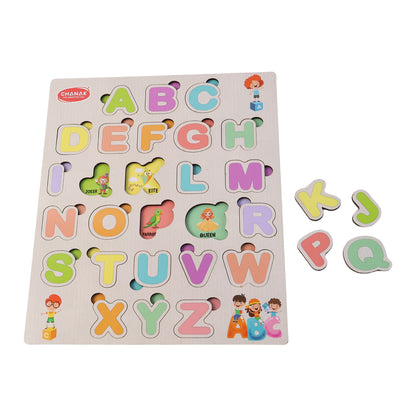 Aditi Wooden Alphabet Puzzle Board – Colorful A–Z Learning Toy for Kids