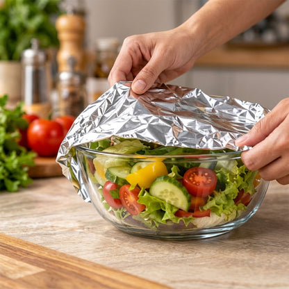 Aluminium Foil Paper Roll for Food Wrapping, Baking & Kitchen Use (18 Mtr)