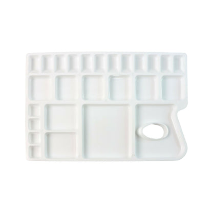 Khyati Colour Mixing Plate – Rectangle Big Artist Palette with Multiple Deep Wells