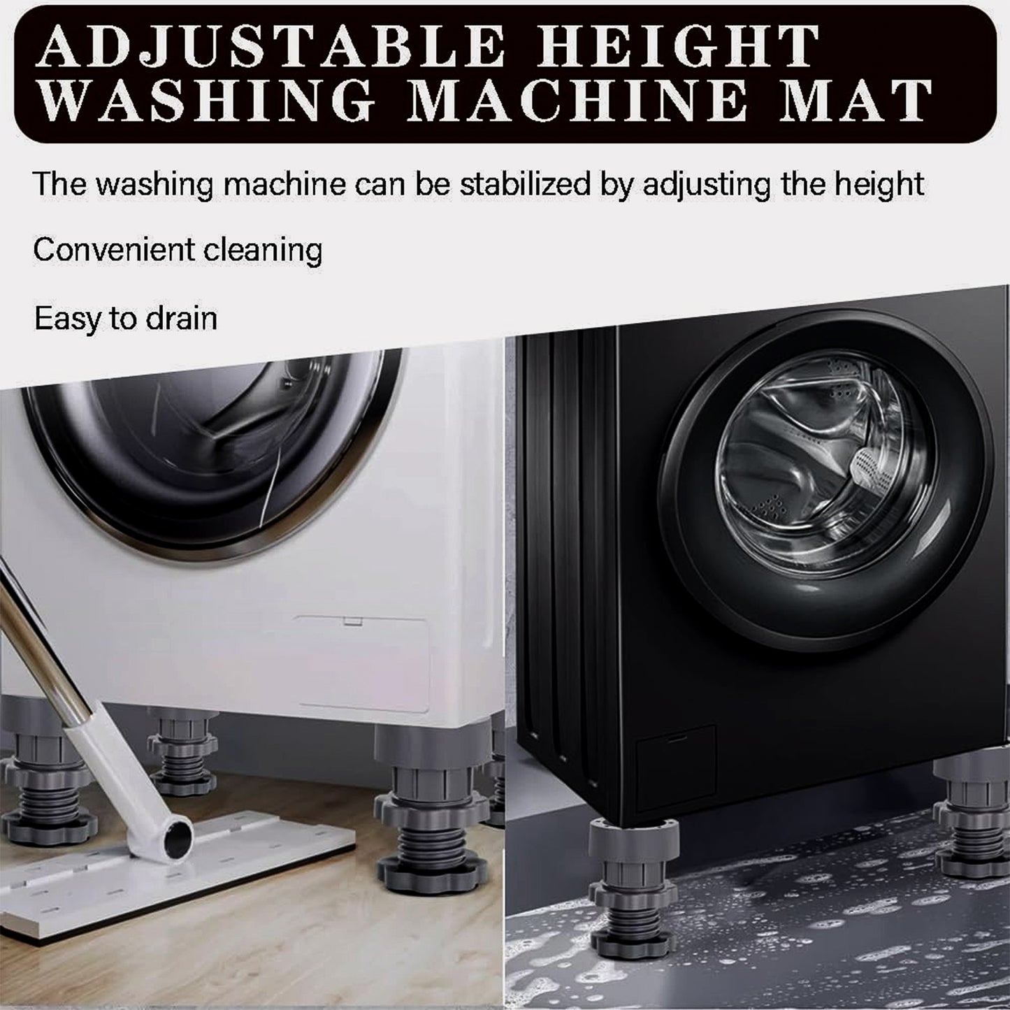 Adjustable Multipurpose AntiVibration For Appliances (Set of 4Pc)