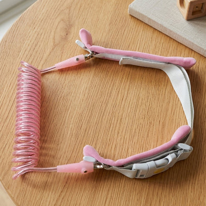 Detail of locking mechanism on kids wrist strap