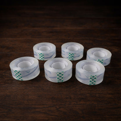 Crystal Clear Cello Tape Transparent Adhesive Packing Tape Rolls (33x18mm/8Pcs)