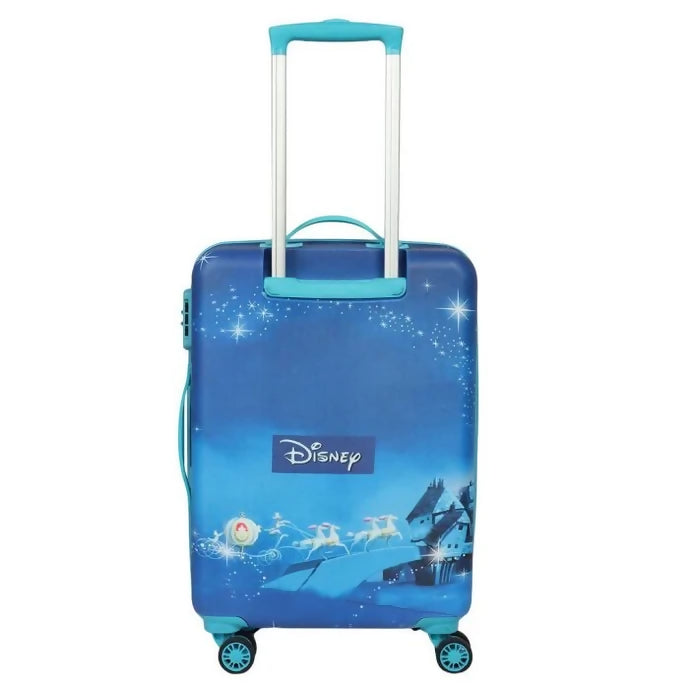 Novex Disney Princess Travelling Kids Trolley Bags for Girls Luggage 4 Wheels ( Blue/22 Inch)