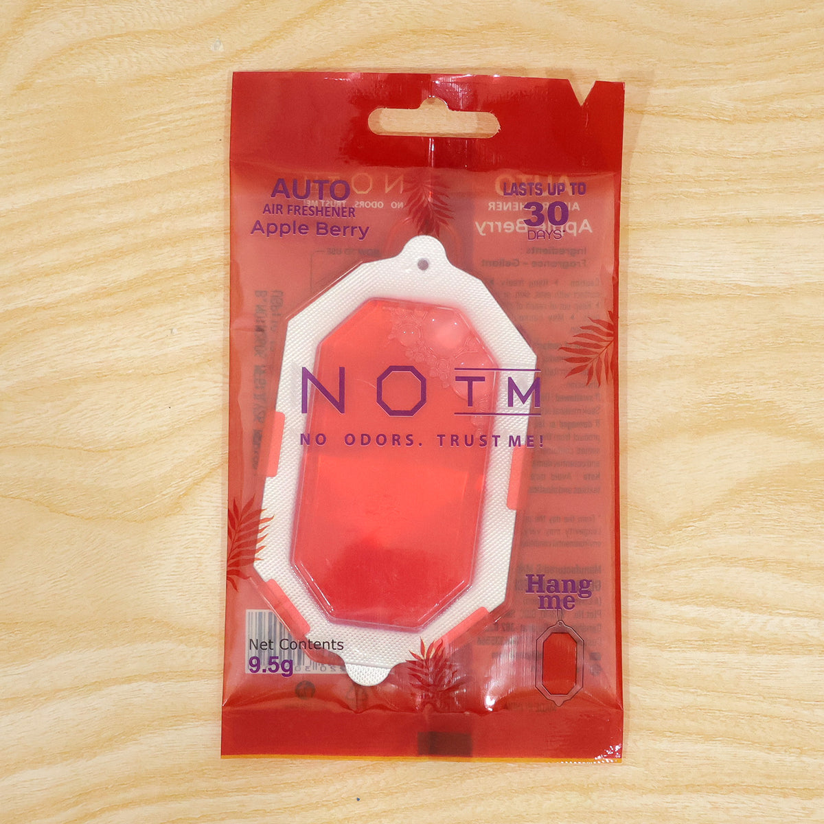 Display of hanging bathroom air freshener.