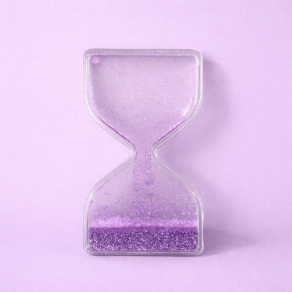 Purple Liquid Sand Timer Hourglass Stress Relief Sensory Toy for Kids