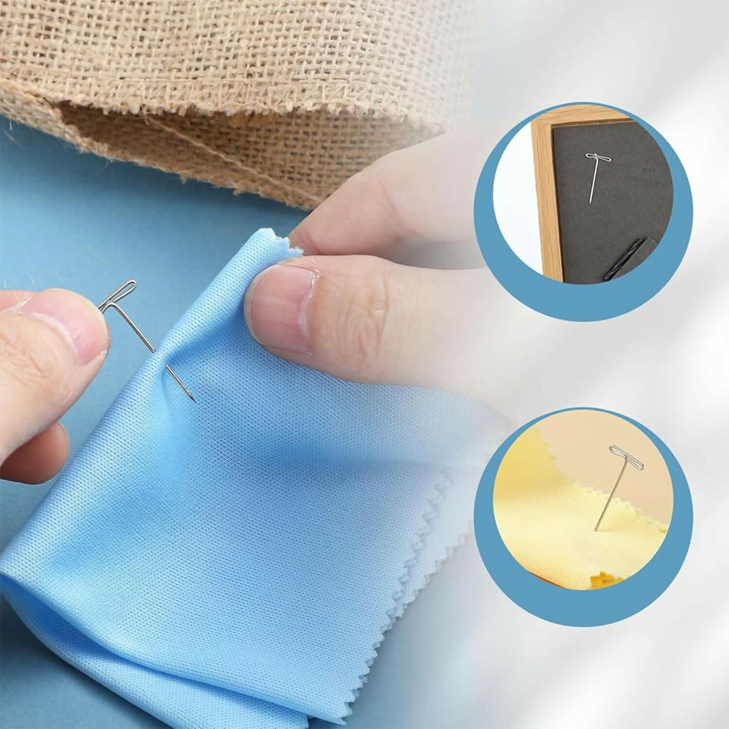 Aerotix Stainless Steel T Pin For Sewing & Craft Pins for Fabric, Notice Board, Office & Home Use (50Gm)