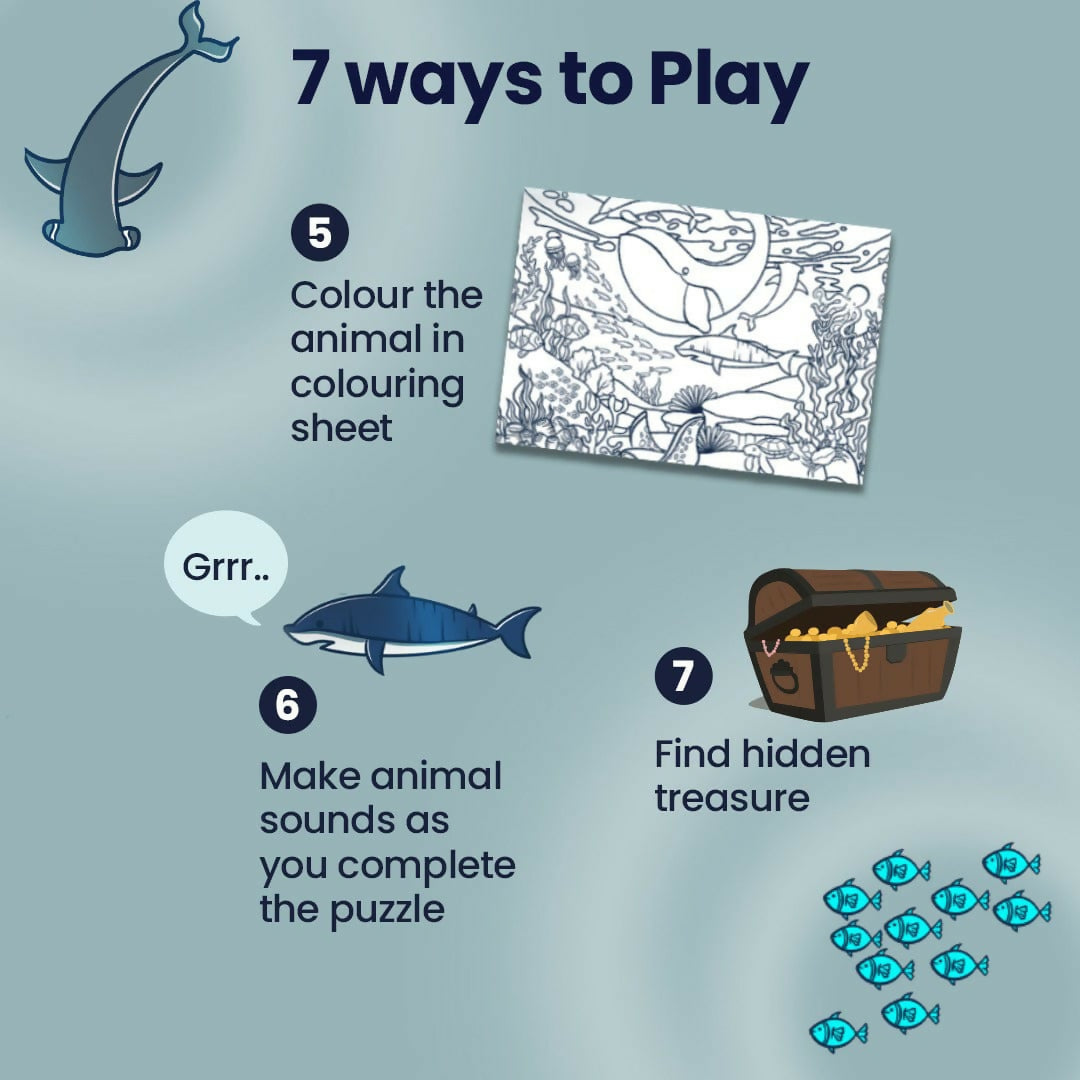 SEA MYSTERY PUZZLE LET'S FIND OUT - AGE 3+ (38 PUZZLE PIECES) MDF PUZZLE SERIES